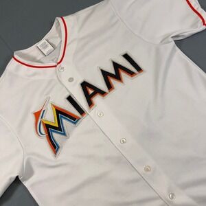 Majestic Miami Marlins Ramirez #2 Baseball Jersey White Mens Large‎ Made in USA
